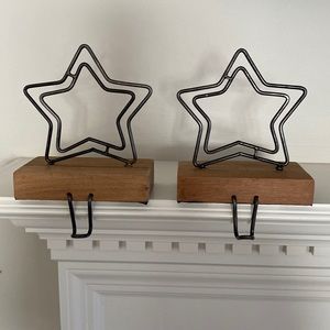 Crate and Barrel stocking holder set of 2